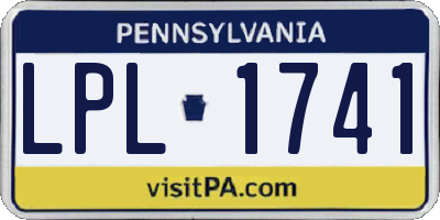 PA license plate LPL1741