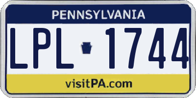 PA license plate LPL1744