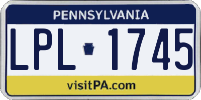 PA license plate LPL1745