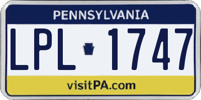 PA license plate LPL1747
