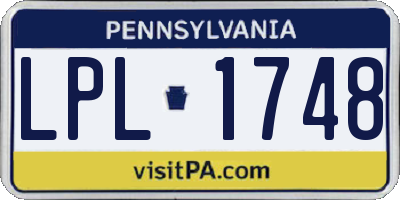 PA license plate LPL1748