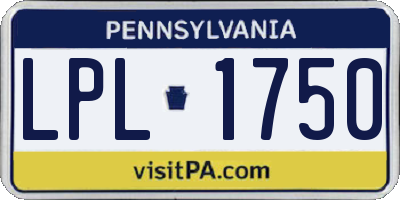 PA license plate LPL1750