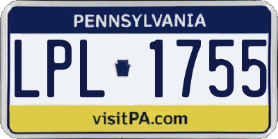 PA license plate LPL1755