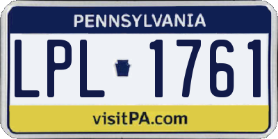 PA license plate LPL1761
