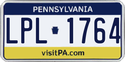 PA license plate LPL1764