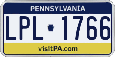 PA license plate LPL1766
