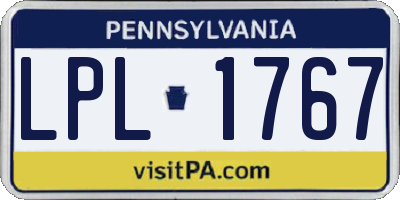 PA license plate LPL1767