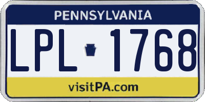 PA license plate LPL1768