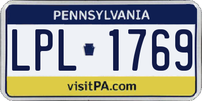 PA license plate LPL1769