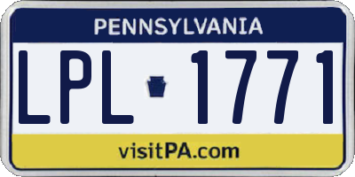 PA license plate LPL1771