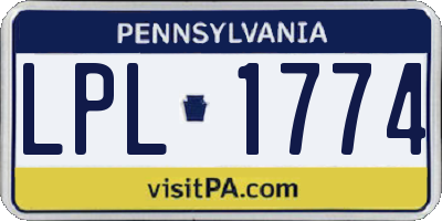 PA license plate LPL1774