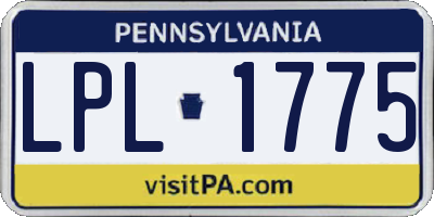 PA license plate LPL1775