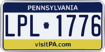 PA license plate LPL1776