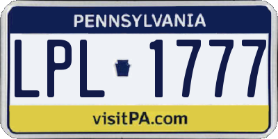 PA license plate LPL1777
