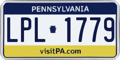 PA license plate LPL1779