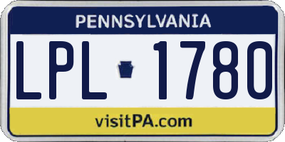 PA license plate LPL1780