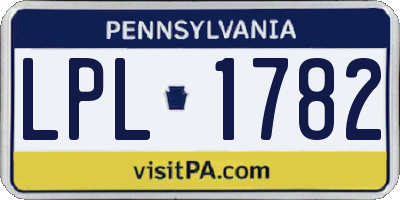 PA license plate LPL1782