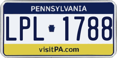 PA license plate LPL1788