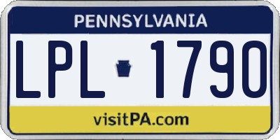 PA license plate LPL1790