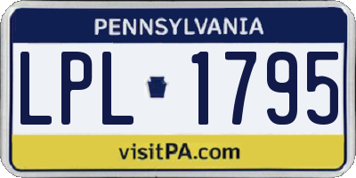 PA license plate LPL1795