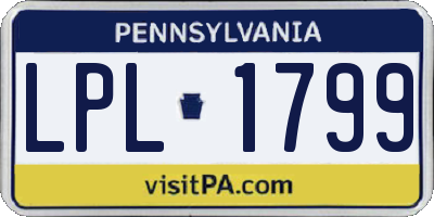 PA license plate LPL1799
