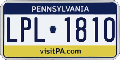 PA license plate LPL1810