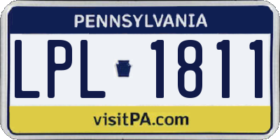 PA license plate LPL1811