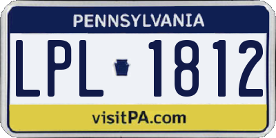 PA license plate LPL1812