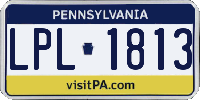 PA license plate LPL1813