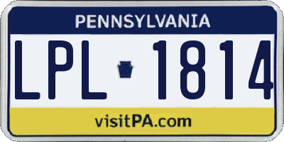 PA license plate LPL1814