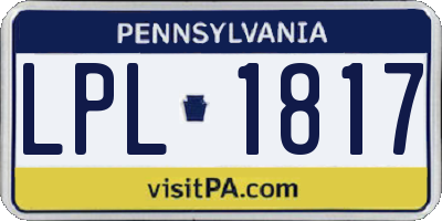 PA license plate LPL1817