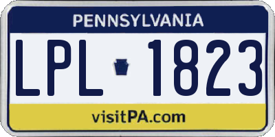 PA license plate LPL1823