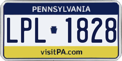 PA license plate LPL1828