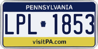 PA license plate LPL1853