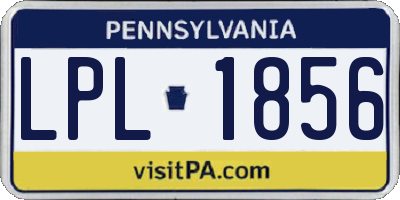 PA license plate LPL1856