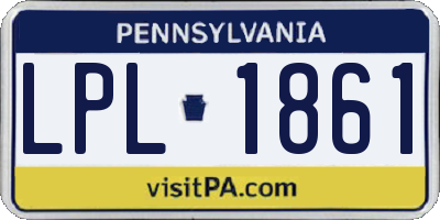 PA license plate LPL1861