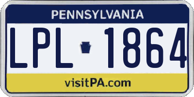 PA license plate LPL1864