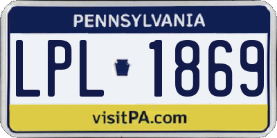 PA license plate LPL1869