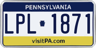 PA license plate LPL1871