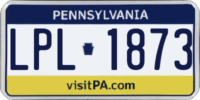 PA license plate LPL1873