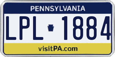 PA license plate LPL1884
