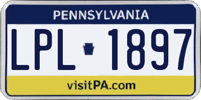 PA license plate LPL1897