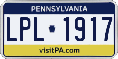 PA license plate LPL1917