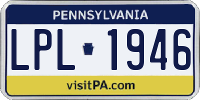 PA license plate LPL1946