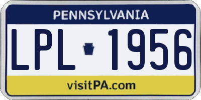 PA license plate LPL1956