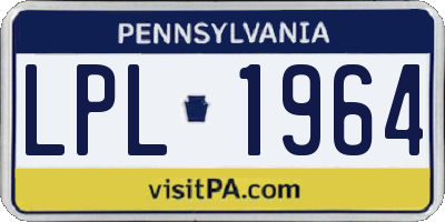 PA license plate LPL1964
