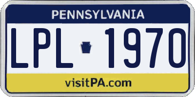 PA license plate LPL1970