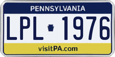 PA license plate LPL1976