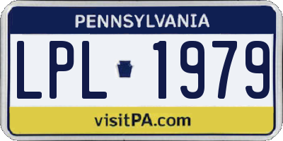 PA license plate LPL1979