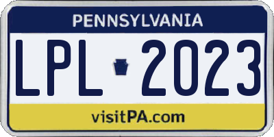 PA license plate LPL2023